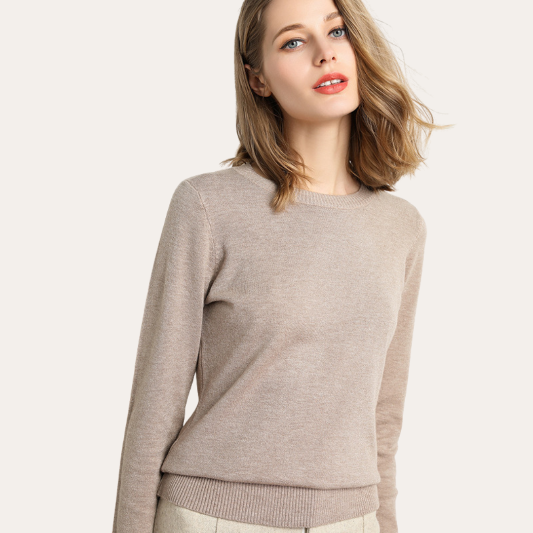 Damen Kaschmir Rundhals Pullover Strickmode | Vestea