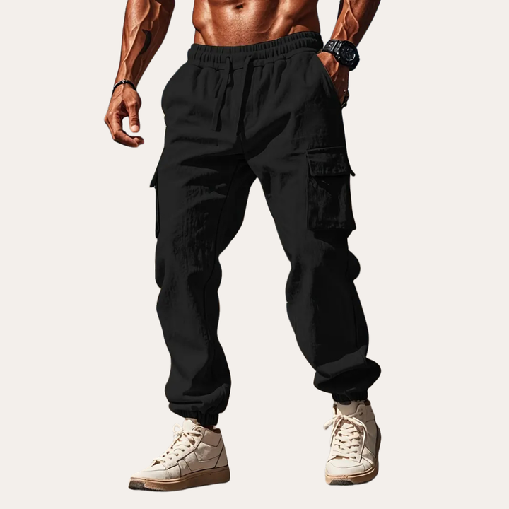Herren Leinen Cargo Hose Atmungsaktive Sommerhose für Männer | Vestea