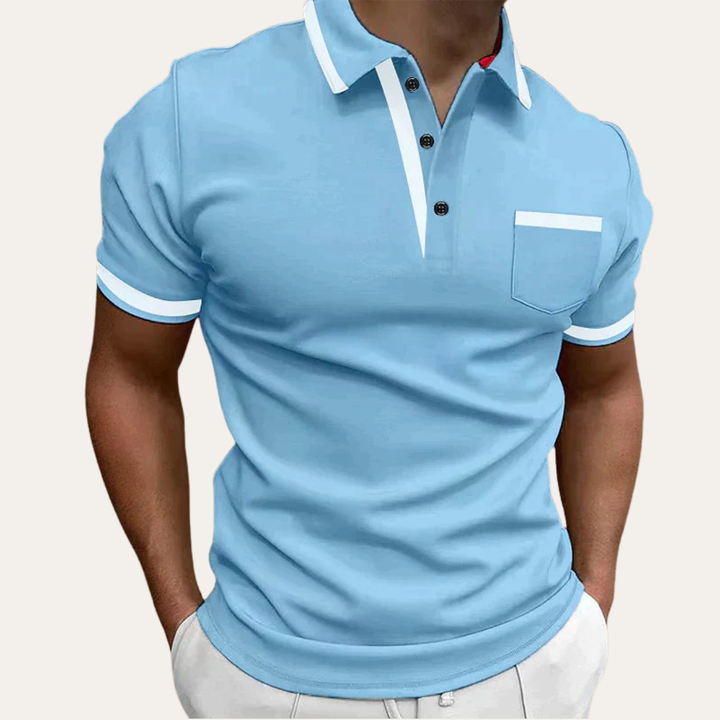 Herren Poloshirt mit Kragen und Brusttasche | Vestea