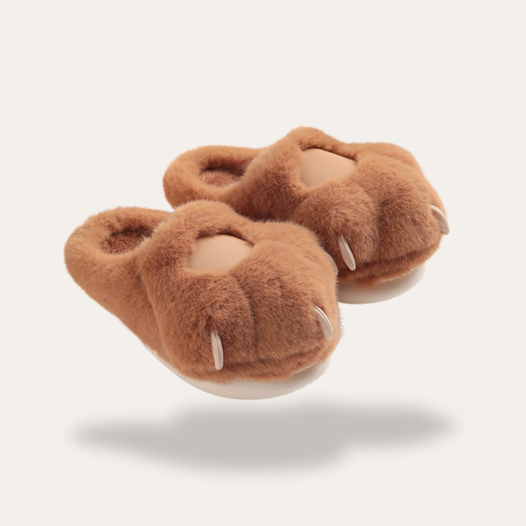 Orthopädische Damen Plüsch Tierpfoten Hausschuhe | Vestea