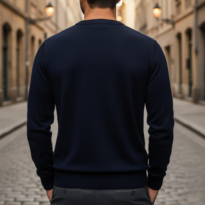 Herren Slim Fit V-Ausschnitt Pullover | Vestea