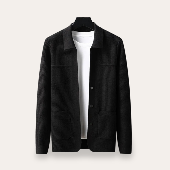 Herren Strickjacke mit Knöpfen Cardigan Übergangsjacke | Vestea