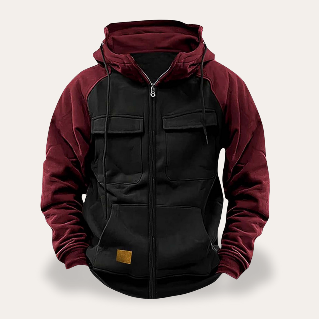 Herren Kapuzenjacke Sweatshirt mit Reißverschluss | Vestea