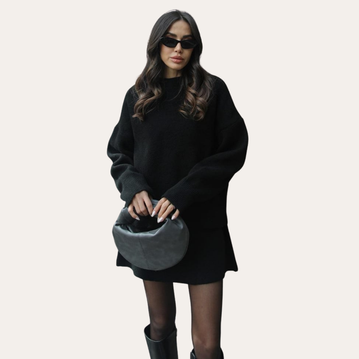 Damen Strick Pullover Rock Set Zweiteiler Winter Outfit Viskose | Vestea