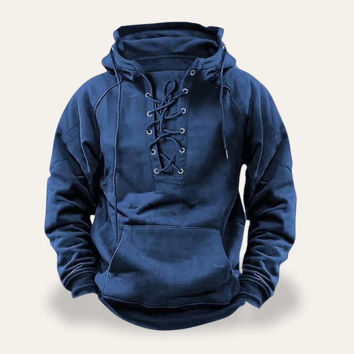 Herren Kapuzenpullover Schnürung Freizeit Pullover | Vestea
