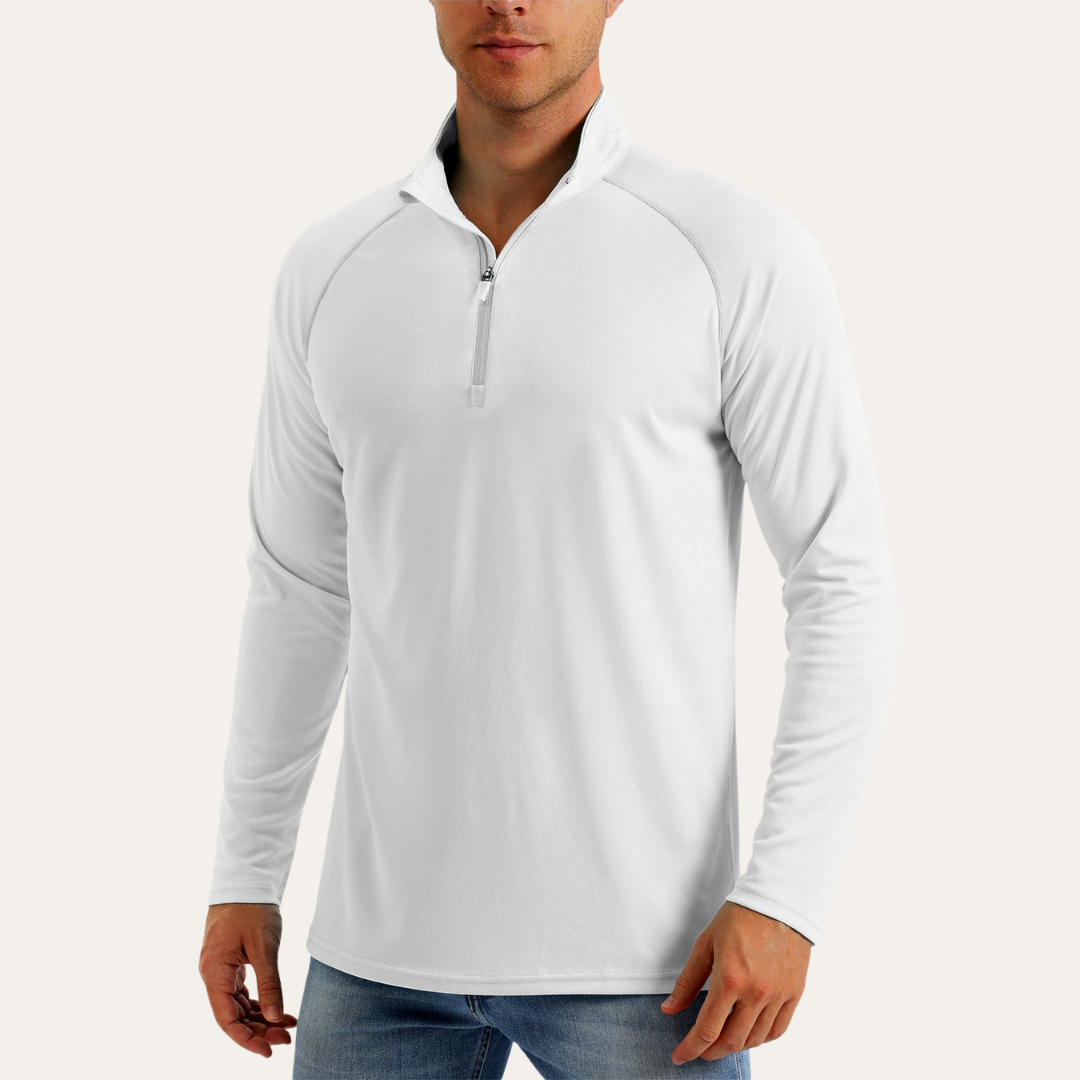 Herren Langarm Funktionsshirt mit Reißverschluss | Vestea