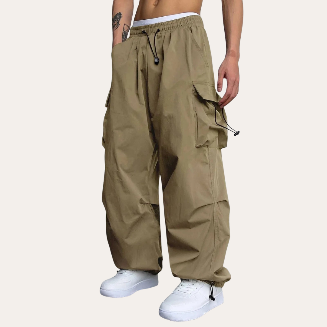 Herren Cargo Hose Baggy Fit Mehrtaschen Streetwear | Vestea