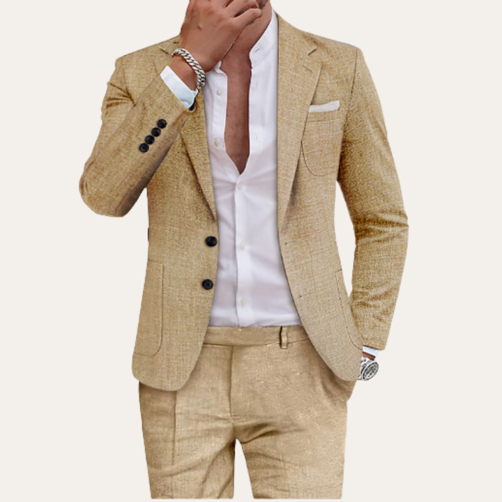 Herren Anzug Zweiteiler Slim Fit Sakko Hose | Vestea