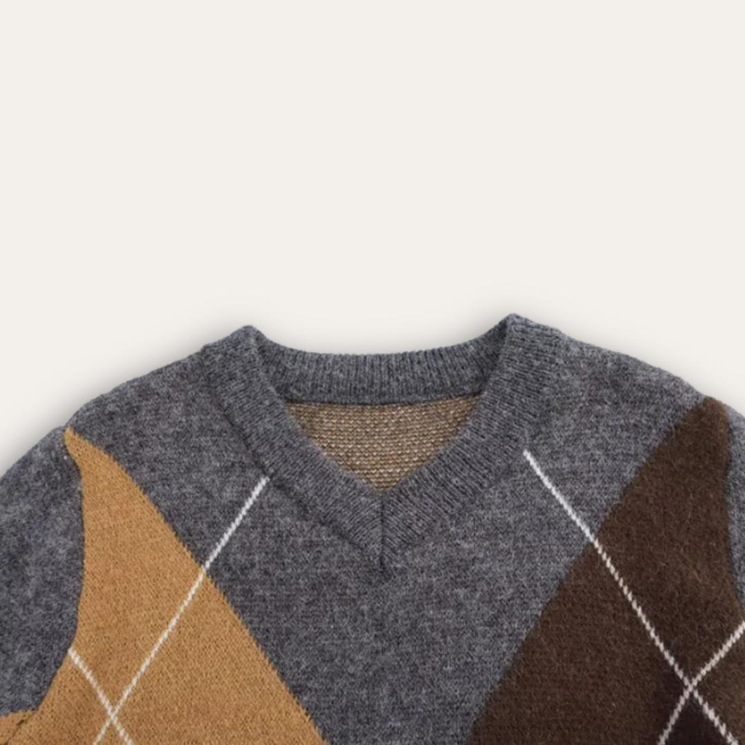 ﻿Vestea | Argyle-Strickpullover