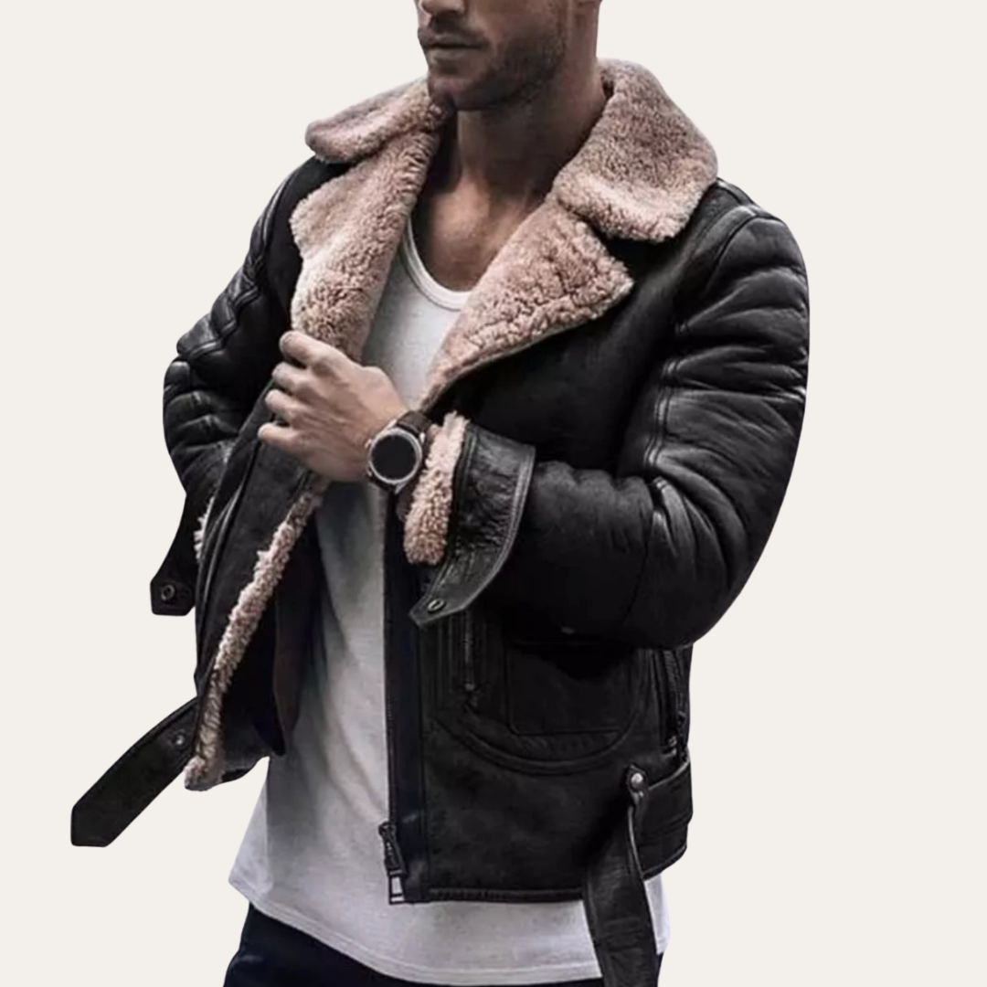 Herren Winterjacke mit Fellkragen Warm Gefüttert Jacke | Vestea