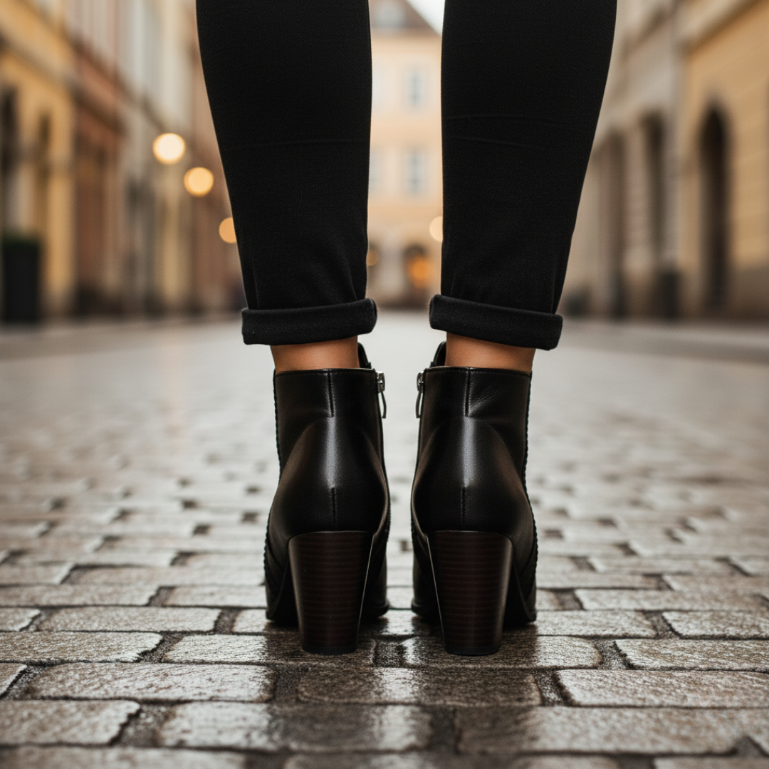 Orthopädische Damen Ankle Boots mit Absatz | Vestea