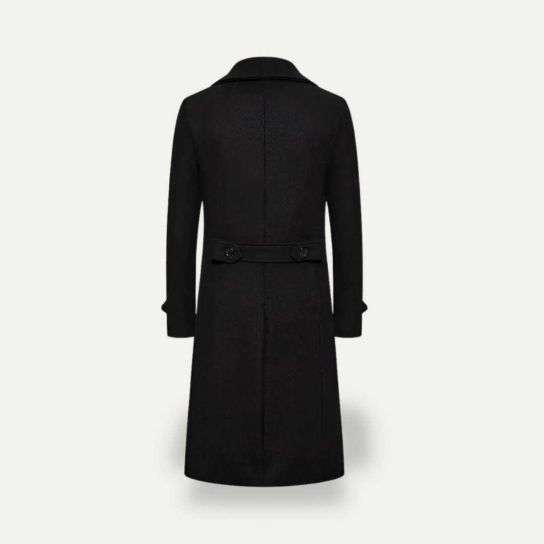 Herren Wollmantel Zweireiher Trenchcoat Wintermode | Vestea