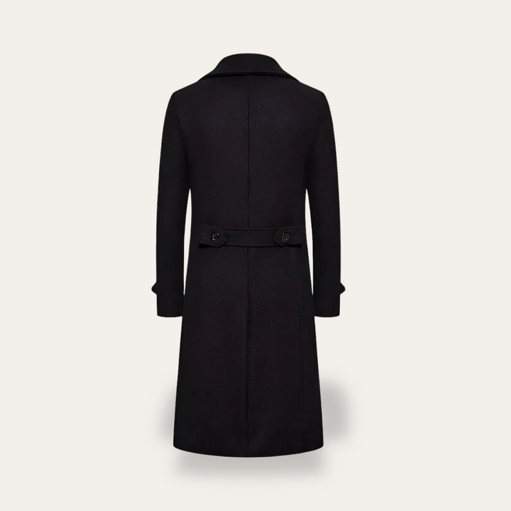 Herren Wollmantel Zweireiher Trenchcoat Wintermode | Vestea