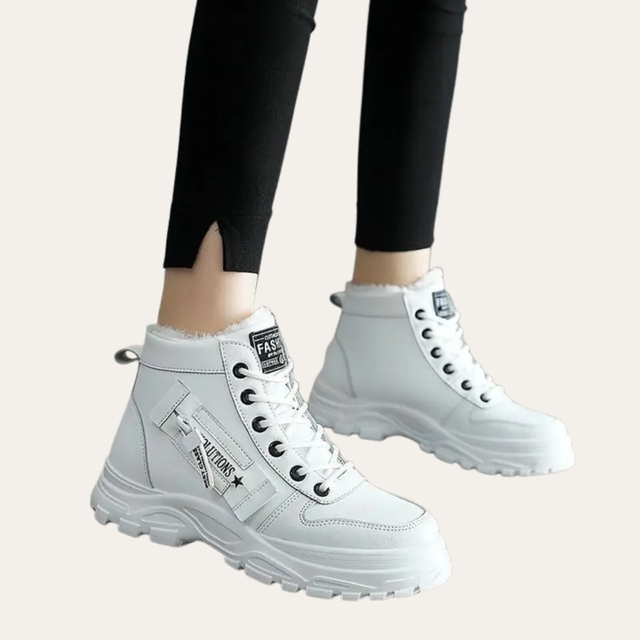Orthopädische Damen Winter Boots Leder Warm Gefüttert Rutschfest | Vestea