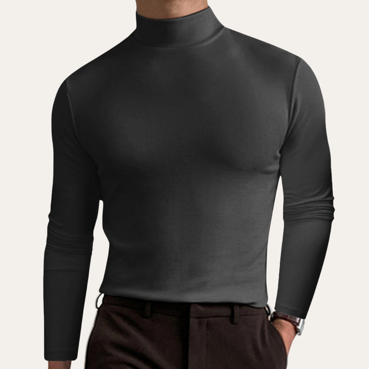 Herren Rollkragenpullover Langarm Slim Fit | Vestea