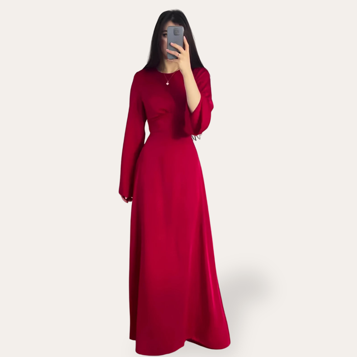 Damen Maxikleid Langarm Elegant Abendmode | Vestea