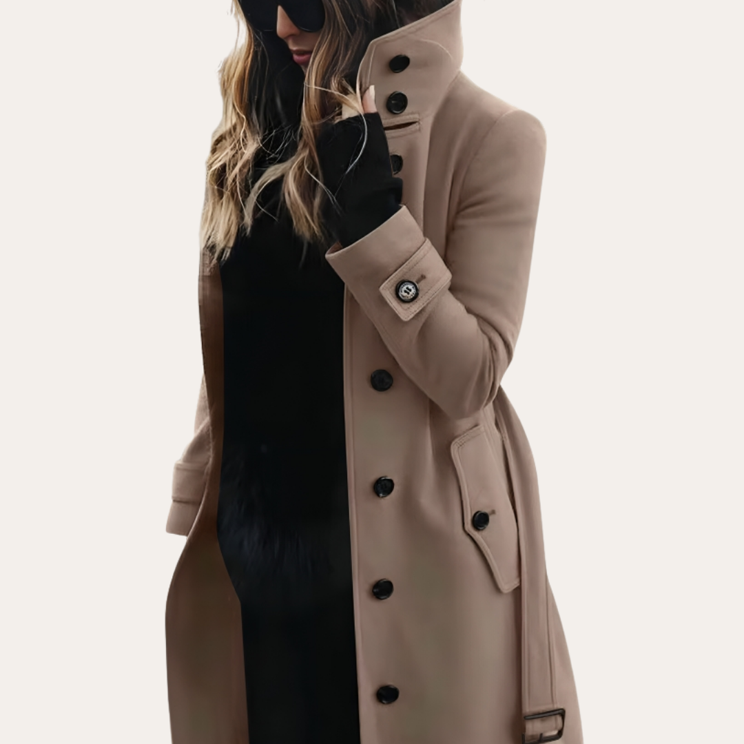 Damen Mantel Elegant Doppelreihig Wintermantel | Vestea