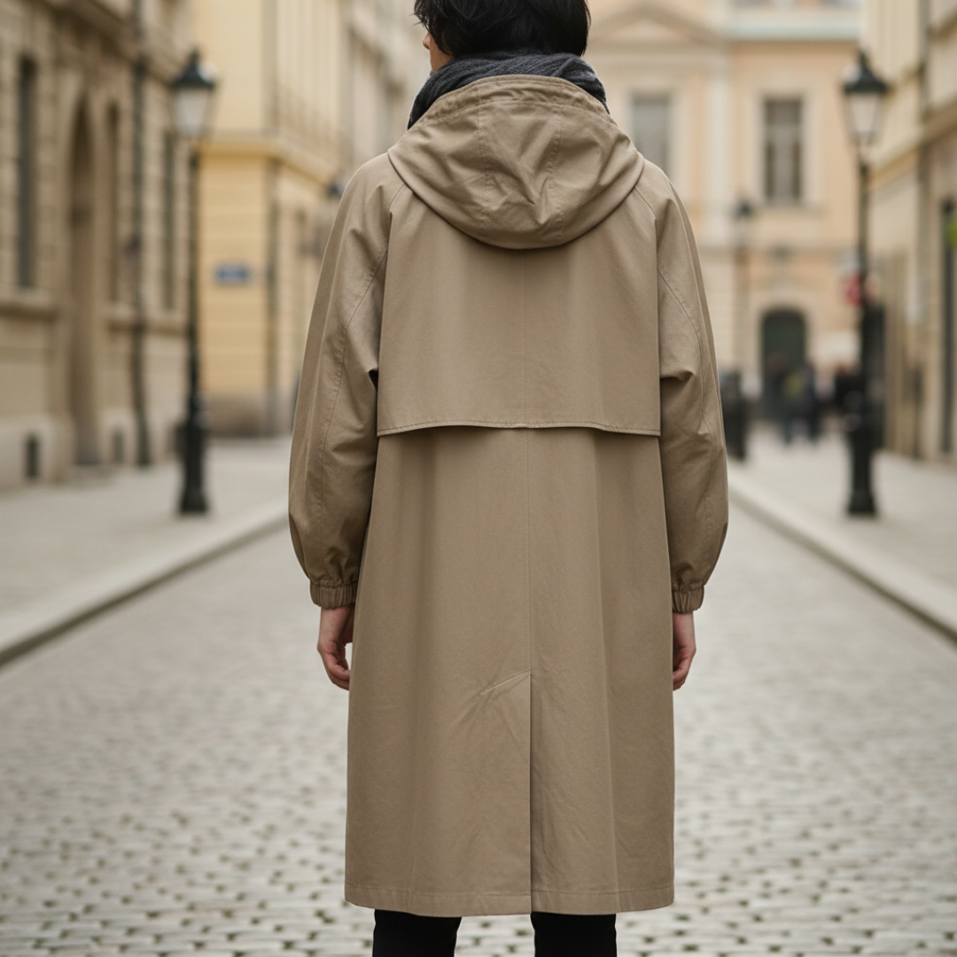 Damen Übergangsmantel mit Kapuze Langmantel Streetwear | Vestea