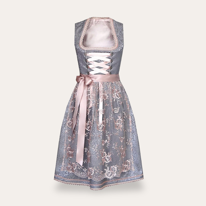 Damen Dirndlkleid mit Schürze und Spitzenmieder | Vestea