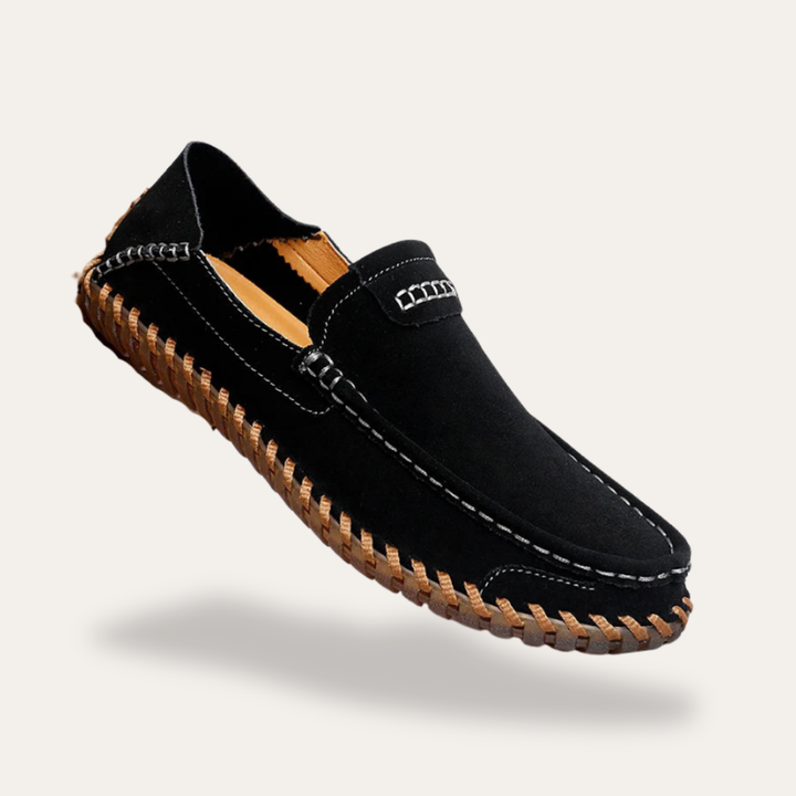 Herren Wildleder Mokassins Ortopedico Bequem Slipper Handgenäht | Vestea
