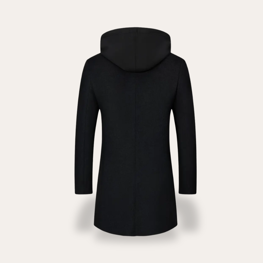 Herren Mantel mit Kapuze Slim Fit | Vestea
