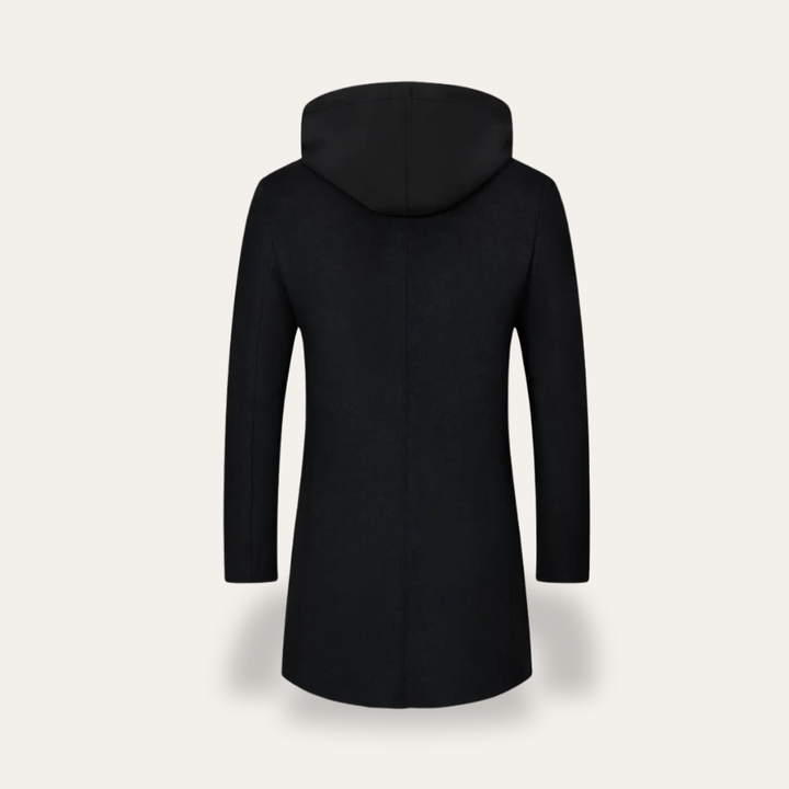 Herren Mantel mit Kapuze Slim Fit | Vestea