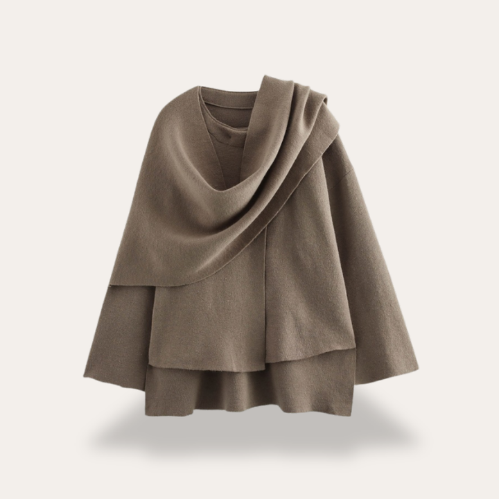 Damen Poncho Mantel Strickjacke Winterbekleidung | Vestea