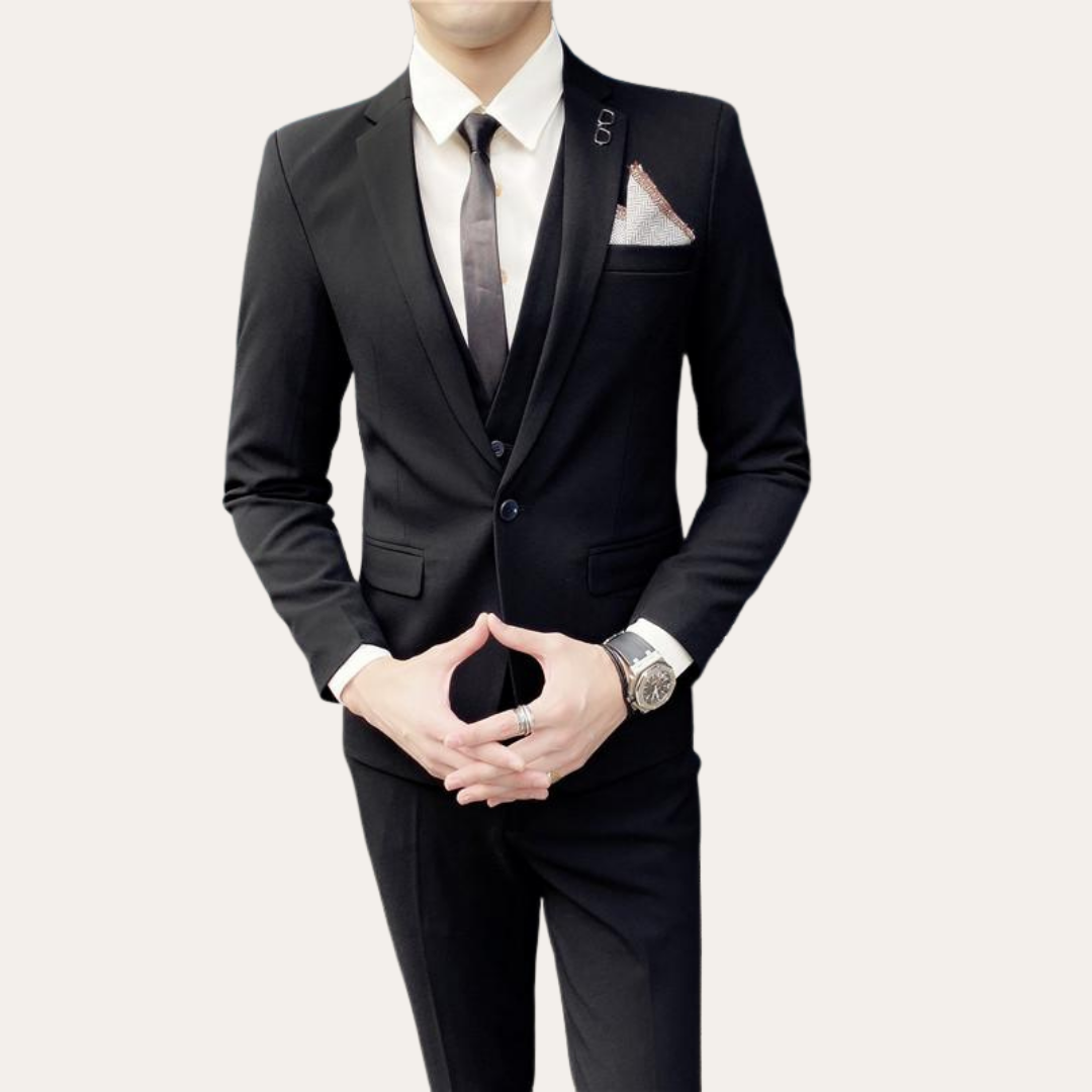 Herren Business Anzug mit Weste und Sakko | Vestea