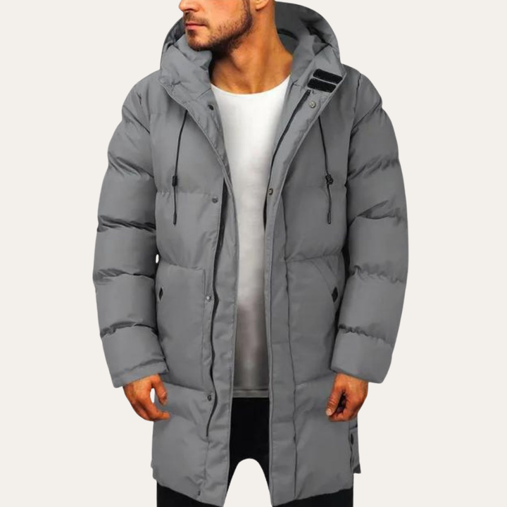 Herren Wintermantel mit Kapuze und Daunenoptik | Vestea
