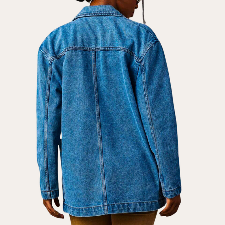 Damen Denim-Blazer mit Knöpfen | Vestea