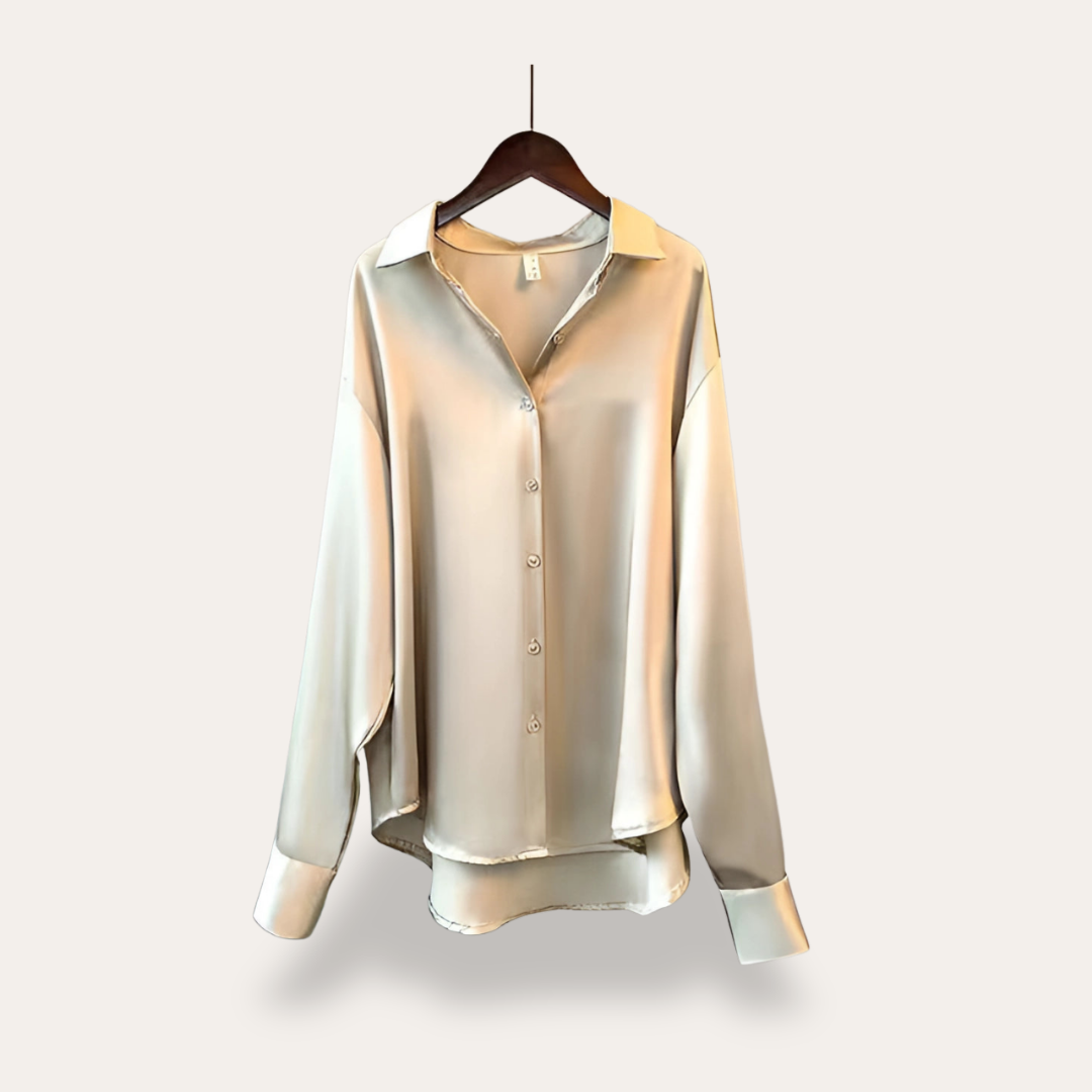Damen Langarm Bluse Elegant Locker Büro Look | Vestea