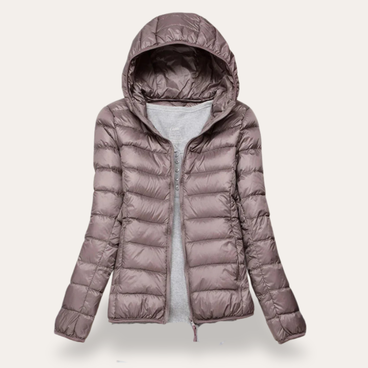 Damen Steppjacke mit Kapuze, leicht, wasserabweisend | Vestea