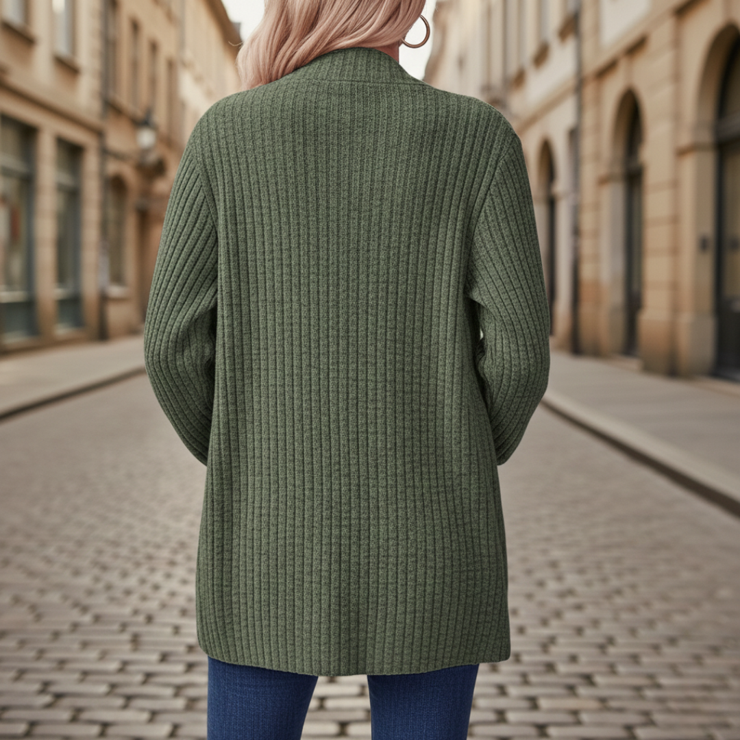 Offene, langärmelige Strickjacke für Damen | Vestea
