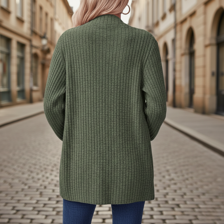 Offene, langärmelige Strickjacke für Damen | Vestea