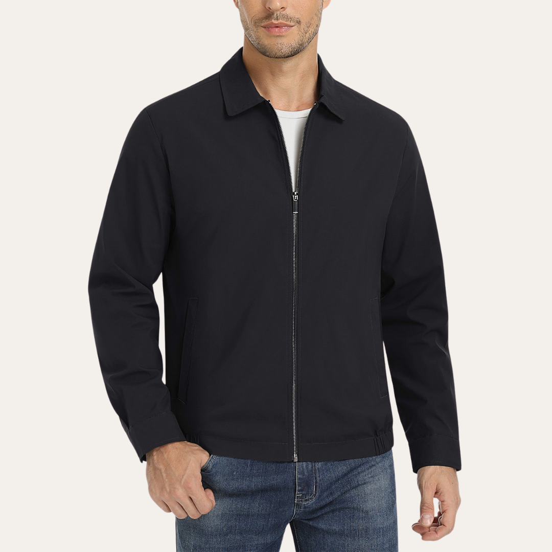 Herren Übergangsjacke mit Reißverschluss Basic Blouson | Vestea