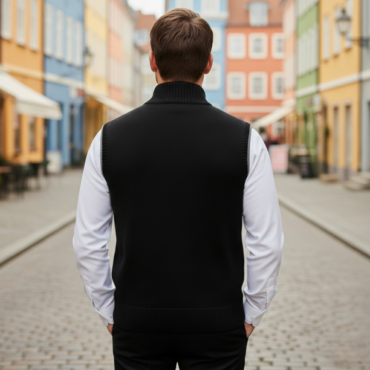 Herren Strickweste mit Reißverschluss – Weste mit Reißverschluss | Vestea