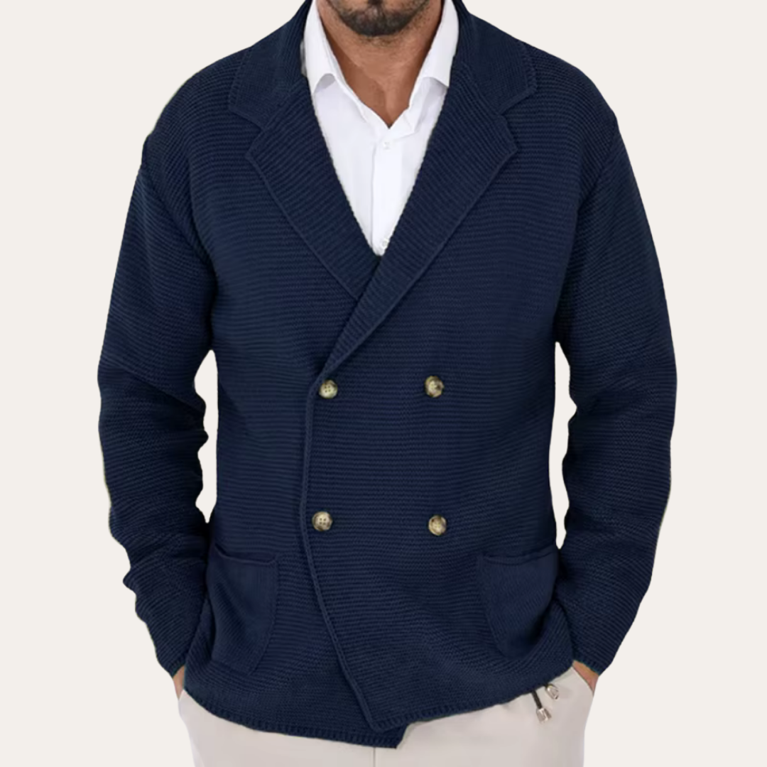 Herren Strickjacke Doppelreiher Wollmix | Vestea