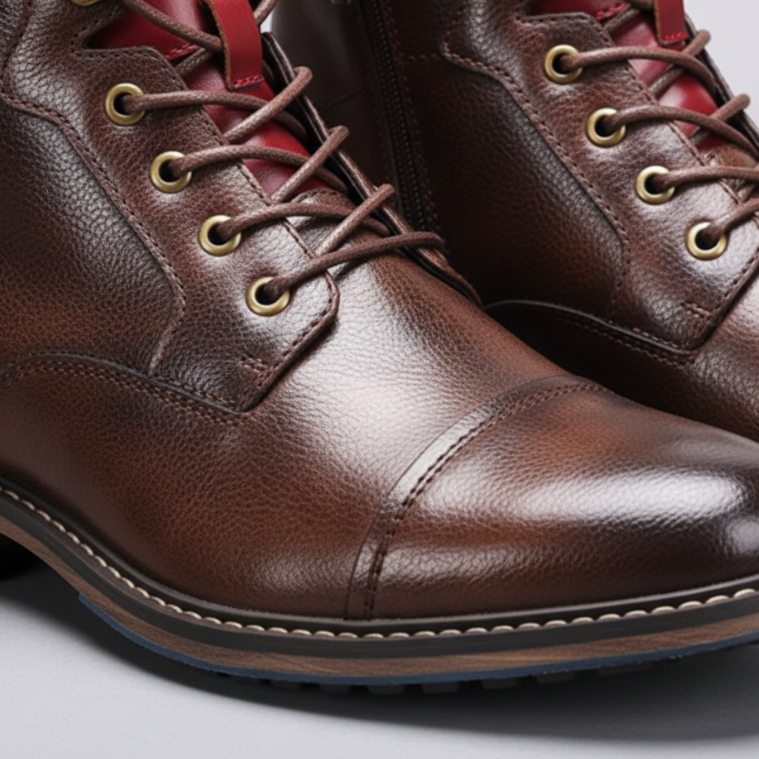 Herren Faux-Leder Stiefeletten mit Reißverschluss | Vestea