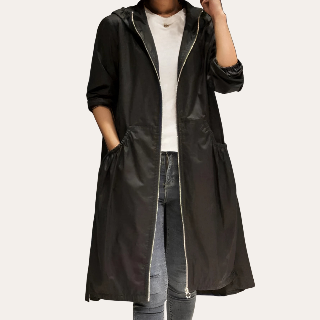 Damen Übergangsjacke mit Kapuze und Reißverschluss | Vestea