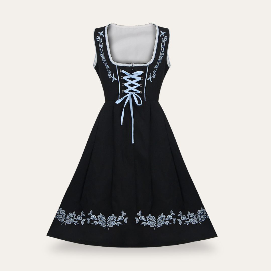 Damen Dirndl Kleid Trachtenkleid mit Bluse | Vestea