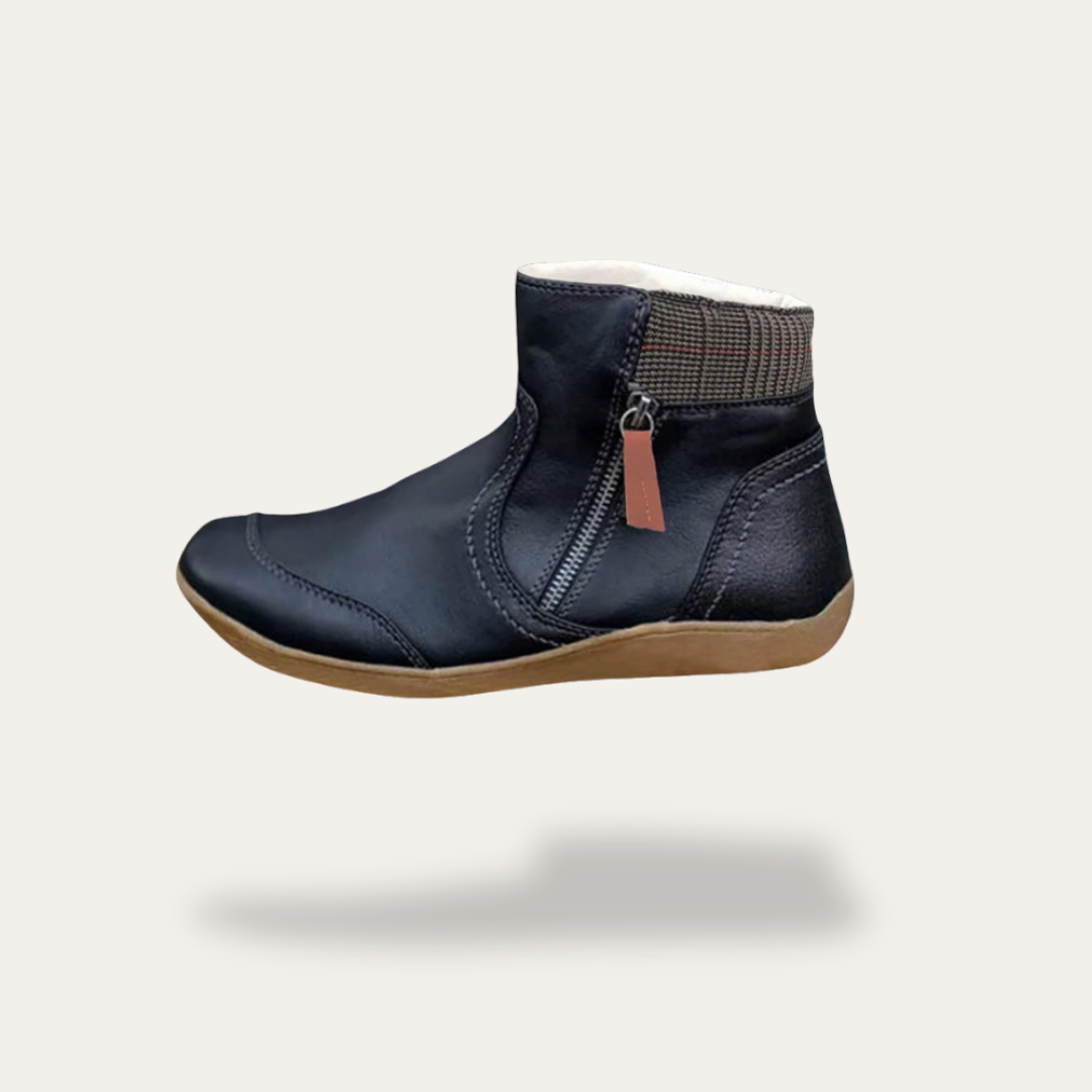 Orthopädische Damen Winter Stiefeletten mit Reißverschluss | Vestea