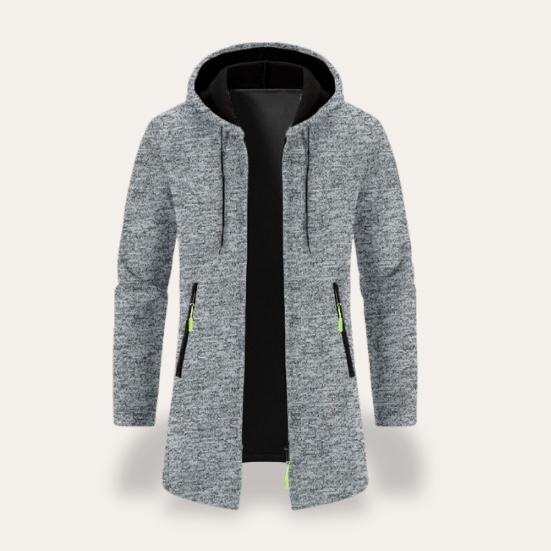 Herren Kapuzenjacke Langarm Mit Reißverschluss Freizeit | Vestea