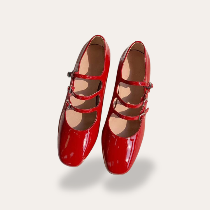 Orthopädische Mary Jane Schnürschuhe mit Blockabsatz für Damen | Vestea
