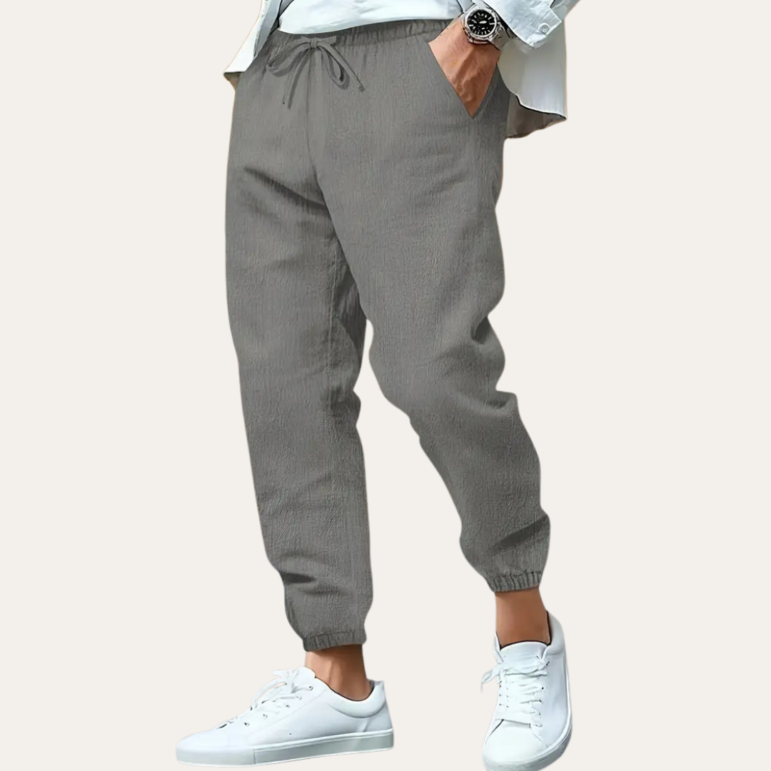 Herren Leinen Jogginghose , Atmungsaktive und bequeme Sommerhose für | Vestea