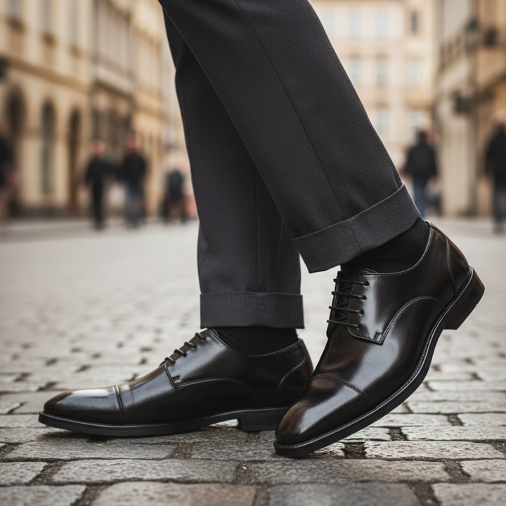 Elegante Herren Derby Schuhe Cap-Toe | Vestea