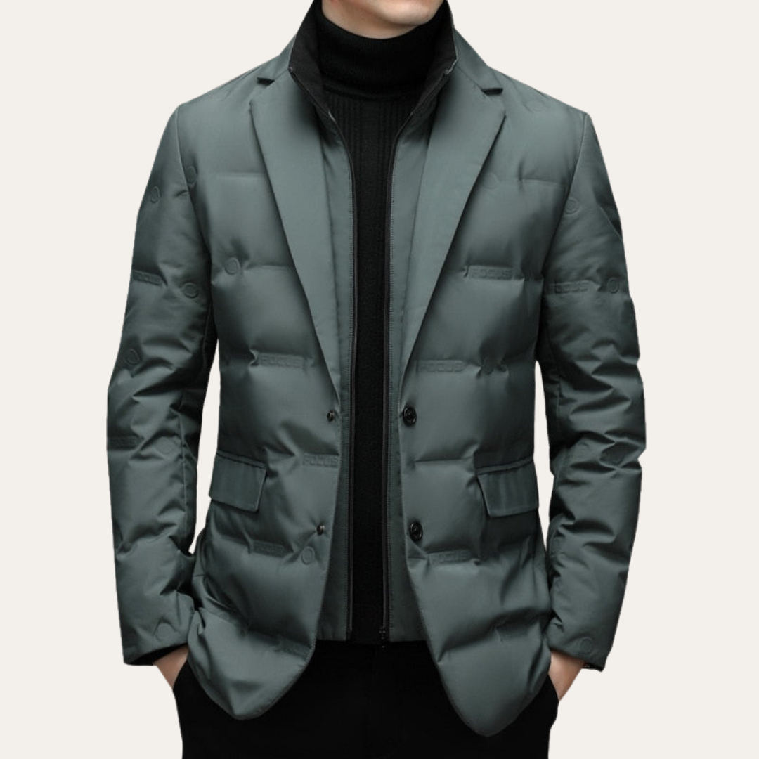 Herren Winter Blazerjacke Stepp Elegant Leicht Gefüttert Outdoor | Vestea