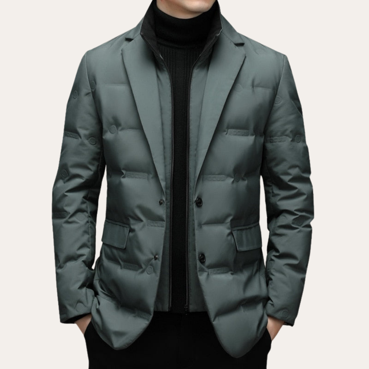 Herren Winter Blazerjacke Stepp Elegant Leicht Gefüttert Outdoor | Vestea