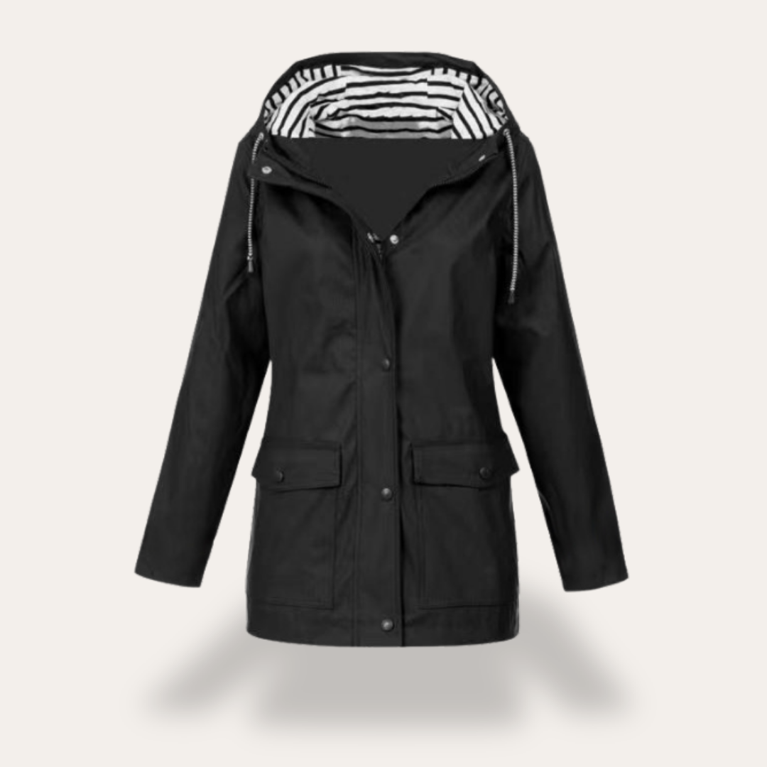 Damen Regenjacke mit Kapuze wasserabweisend | Vestea