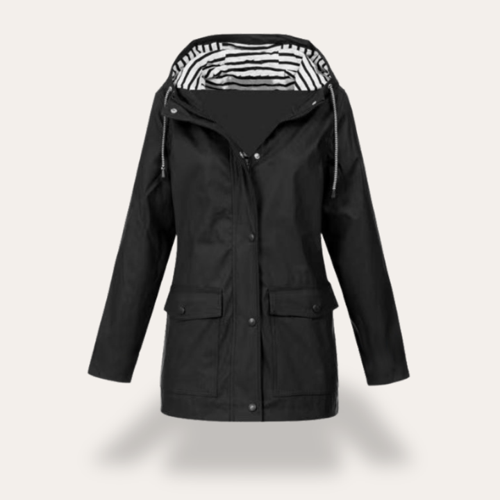 Damen Regenjacke mit Kapuze wasserabweisend | Vestea