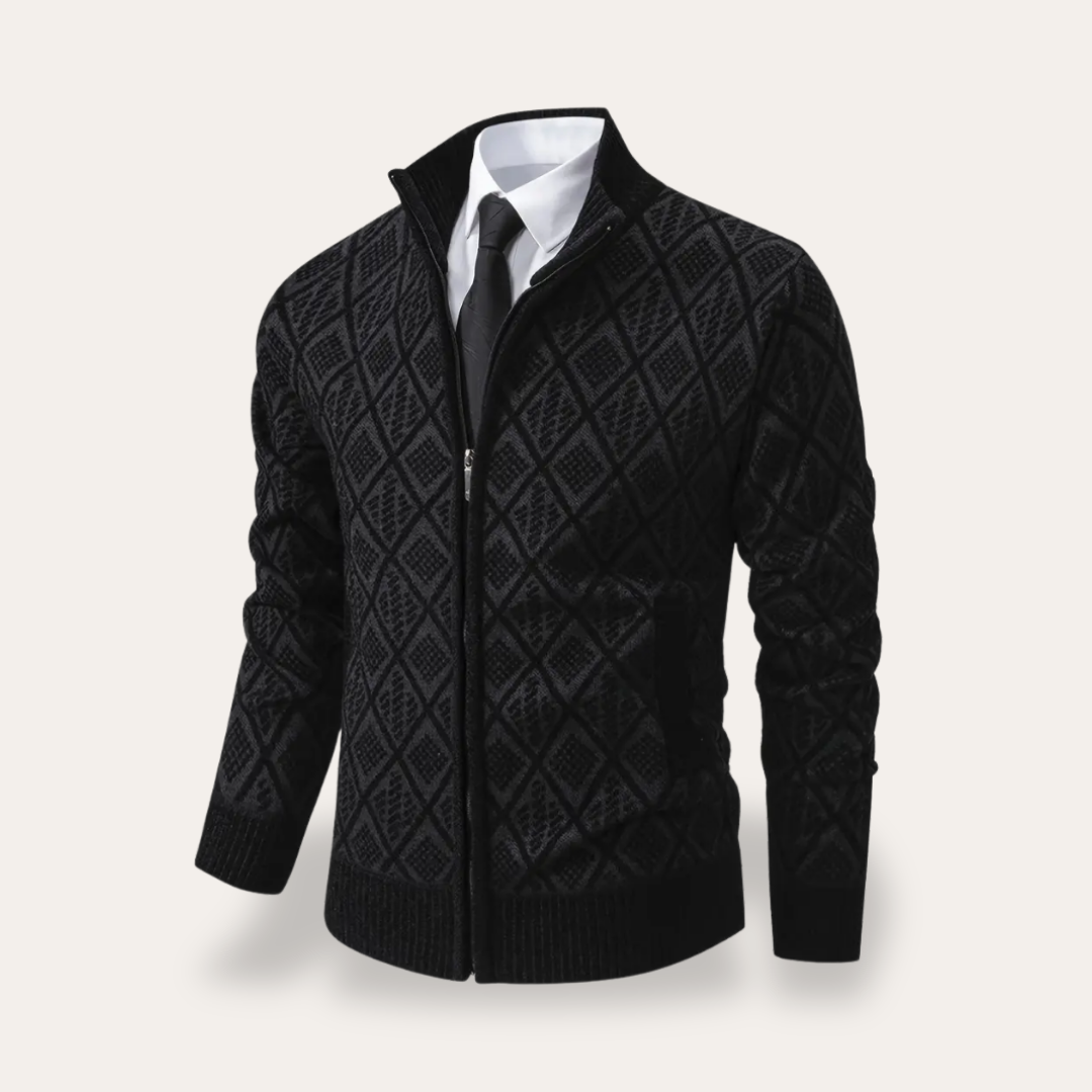 Herren Strickjacke mit Reißverschluss | Vestea